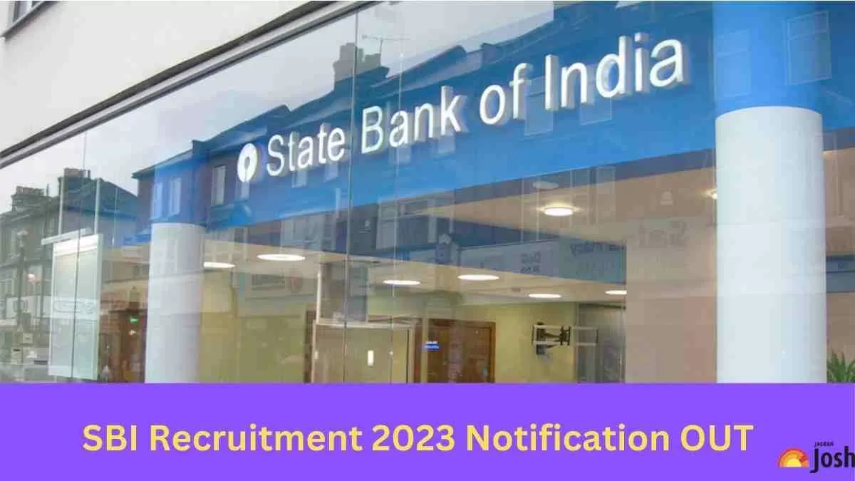SBI RECRUITMENT 2O23 NOTIFICATION RELEASDE